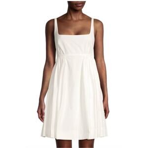 Women's Rebecca Taylor Sleeveless Empire Waist Dress in Snow Quiet Luxury size 8